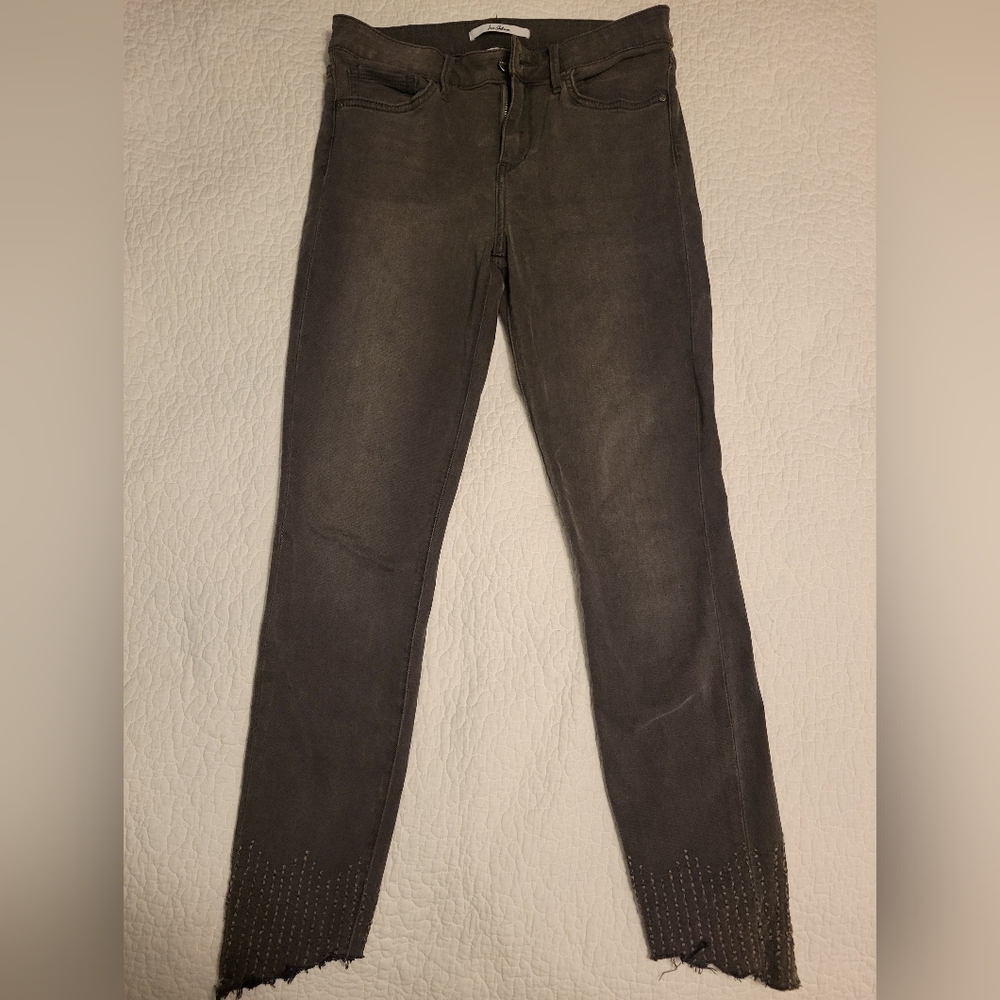 Sam Edelman, Women's Gray Jeans, Size 28, Petite Mid Rise Skinny